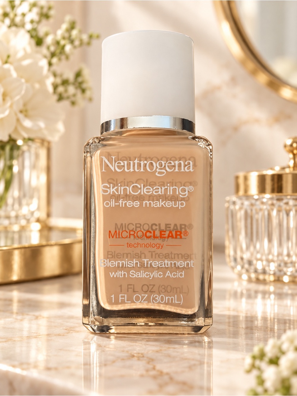 Neutrogena SkinClearing Oil-Free Makeup Foundation Salicylic Acid 1 oz